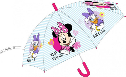 Disney Minnie bērnu pusautomātiskais caurspīdīgais lietussargs √ò74 cm