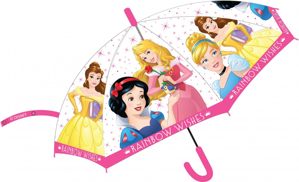 Disney Princess bērnu pusautomātiskais lietussargs 68 cm