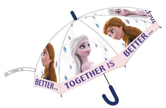 Disney Frozen bērnu caurspīdīgs pusautomātiskais lietussargs √ò74 cm