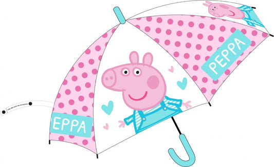Peppa Pig bērnu pusautomātiskais caurspīdīgais lietussargs √ò74 cm