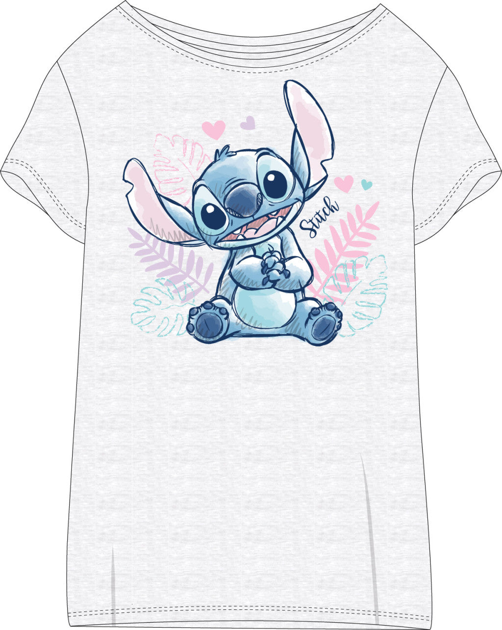 Disney Lilo un Stitch sieviešu īsais naktskrekls L