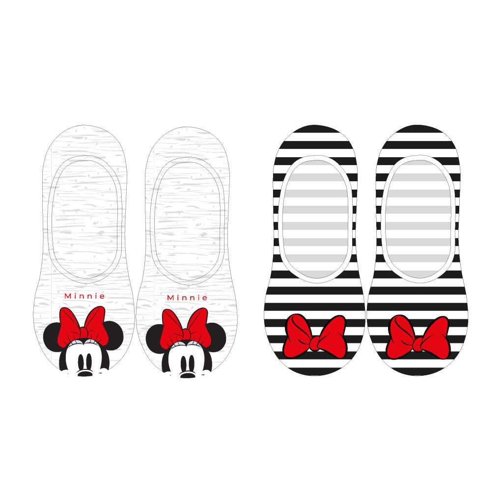 Disney Minnie svītrainās sieviešu neredzamās zeķes 35-42
