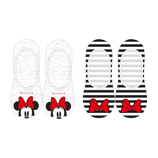 Disney Minnie svītrainās sieviešu neredzamās zeķes 35-42
