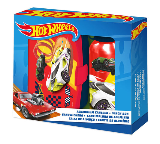 Hot Wheels sviestmaižu kaste + alumīnija pudele komplektā