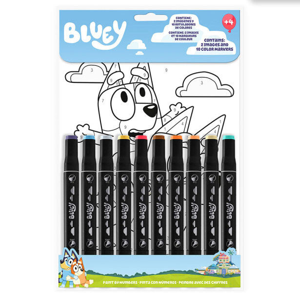 Bluey Life ciparu krāsojamā grāmata