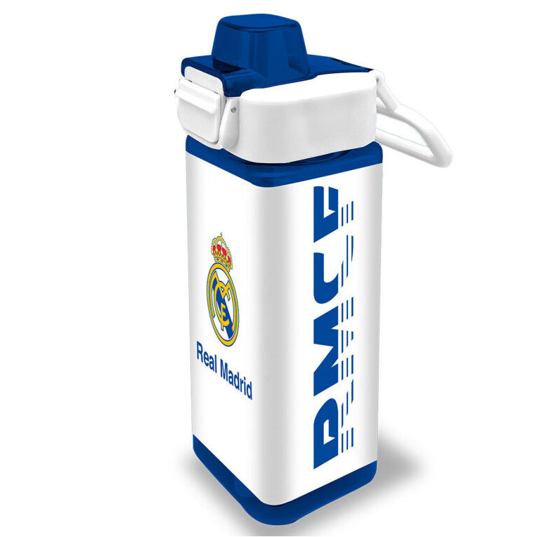 Real Madrid Hala kvadrātveida plastmasas pudele ar salmiņu 500 ml