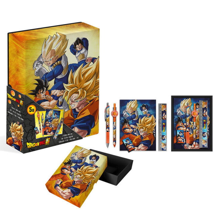 Dragon Ball 5 daļu kancelejas piederumu komplekts kastītē