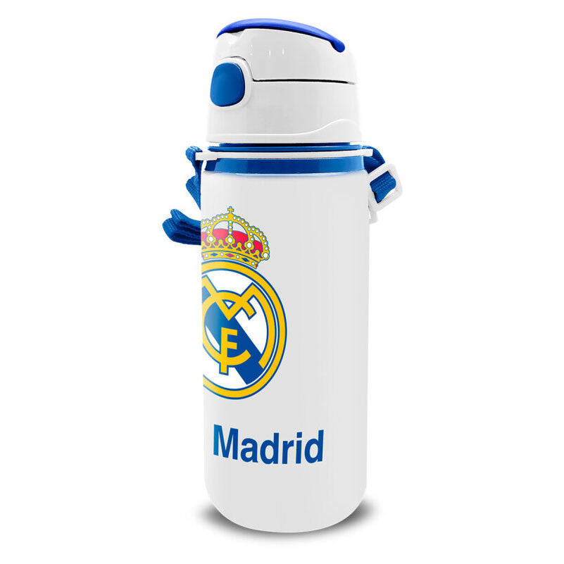 Real Madrid Emblem alumīnija salmiņu pudele ar karabīni 600 ml