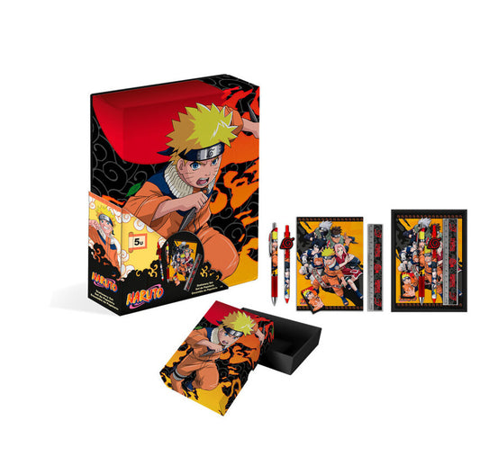 Naruto 5 daļu kancelejas piederumu komplekts kastītē