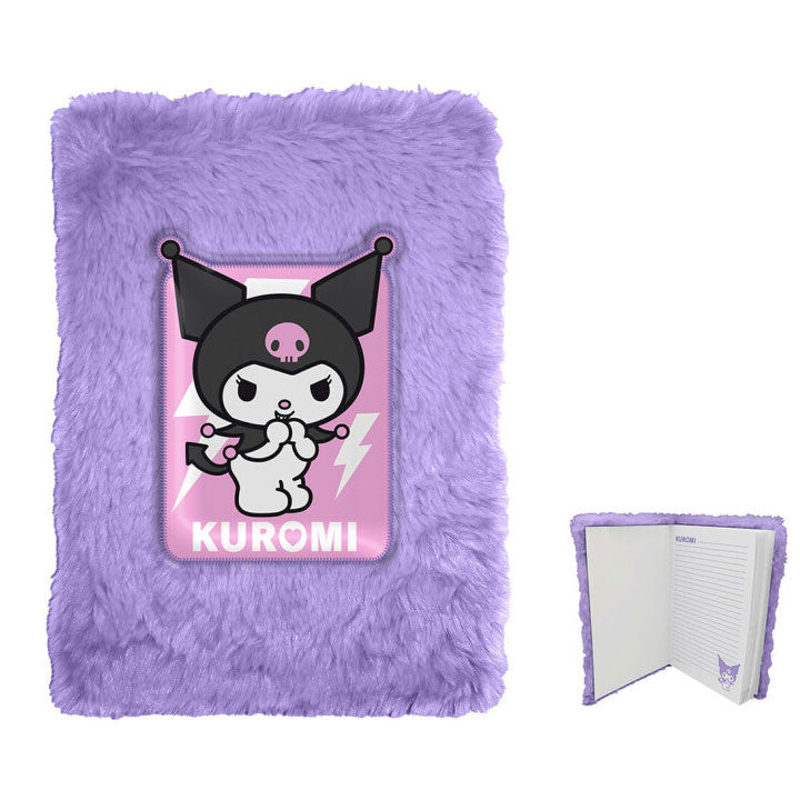 Hello Kitty Kuromi plīša A5 piezīmju grāmatiņa