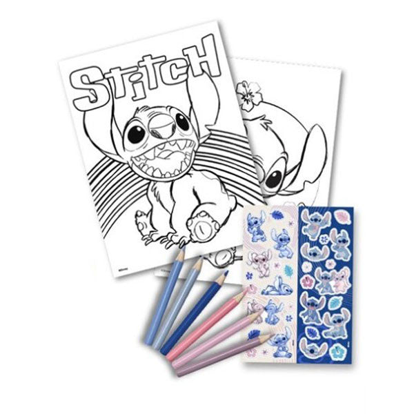 Disney Lilo un Stitch Love krāsojamais komplekts ar uzlīmēm