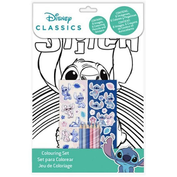 Disney Lilo un Stitch Love krāsojamais komplekts ar uzlīmēm