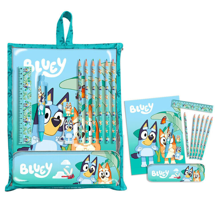 Bluey Life kancelejas preču komplekts ar turētāju