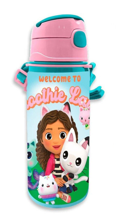 Gabby's Dollhouse Smoothie Land alumīnija pudele ar āķi 600 ml