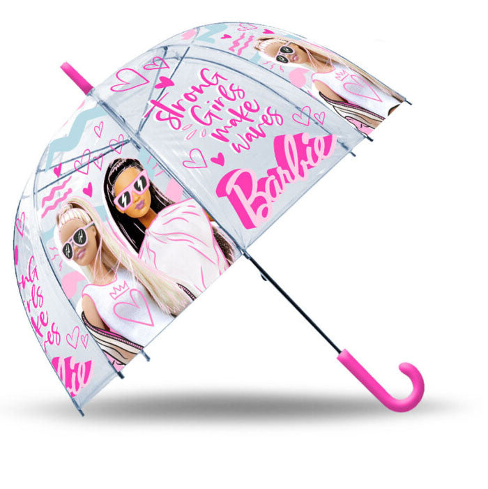 Barbie Strong Girls bērnu caurspīdīgais lietussargs √ò70 cm