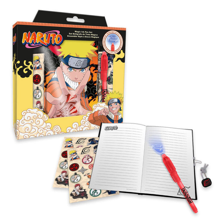 Naruto dienasgrāmata + burvju pildspalvu komplekts