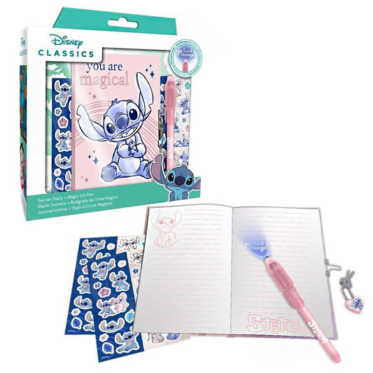Disney Lilo un Stitch burvju piezīmju grāmatiņa + burvju pildspalvu komplekts