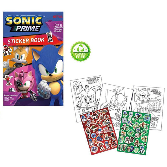 Sonic the Ezītis robota krāsojamā grāmata + uzlīmju komplekts