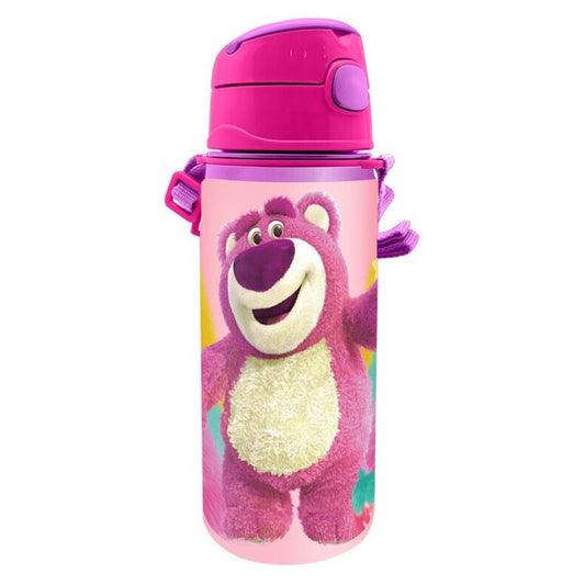 Disney Rotaļlietu stāsts Lotso alumīnija salmiņu pudele ar āķi 600 ml