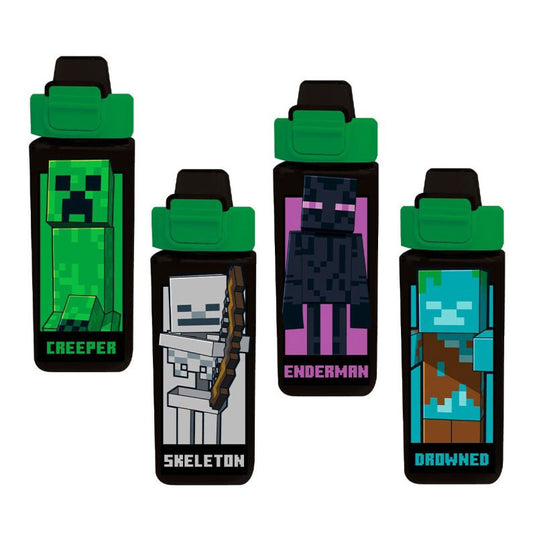 Minecraft kvadrātveida plastmasas ūdens pudele 500 ml