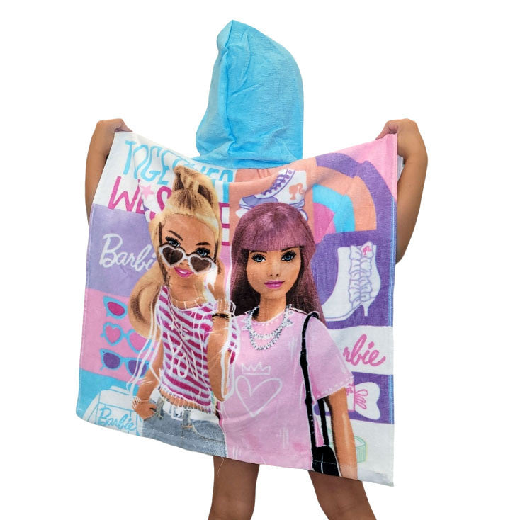 Barbie Together pludmales dvielis pončo 60x120 cm