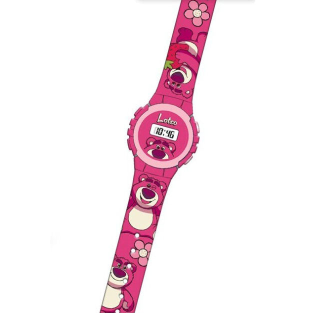 Disney Rotaļlietu stāsts Lotso Strawberry digitālais pulkstenis