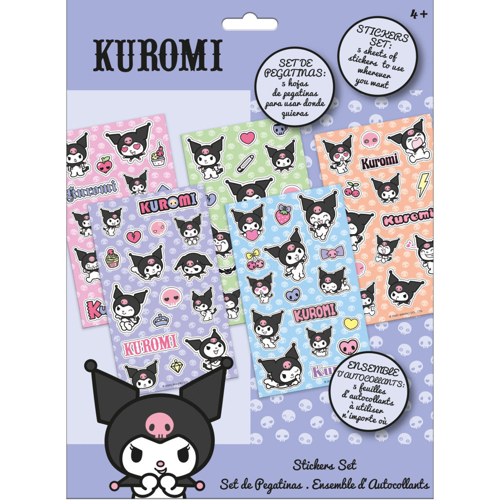 Hello Kitty Kuromi uzlīmju komplekts 5 lapas