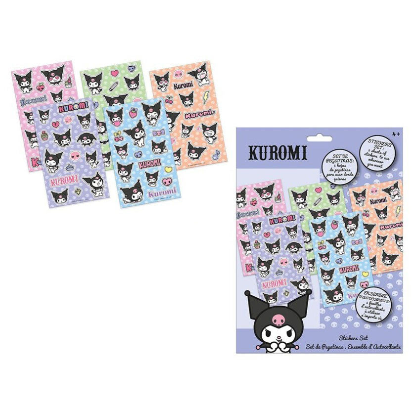 Hello Kitty Kuromi uzlīmju komplekts 5 lapas