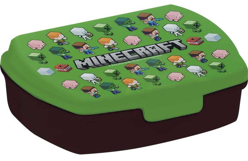 Minecraft Zaļa, smieklīga plastmasas sviestmaižu kaste