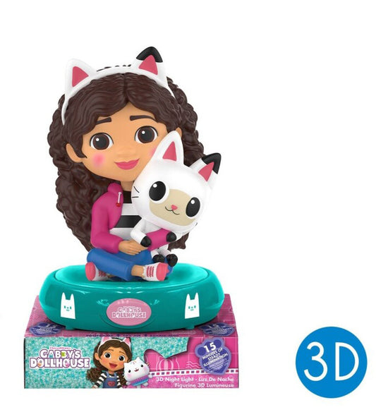 Gabby's Dollhouse naktslampiņa, naktslampiņa LED 3D