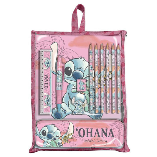 Disney Lilo un Stitch Nerātno kancelejas preču komplekts ar turētāju