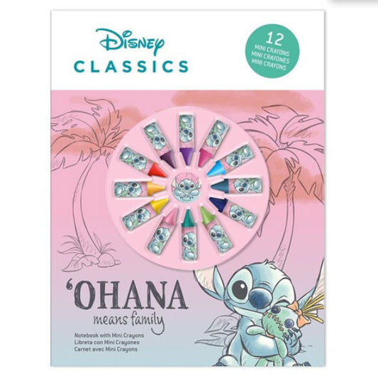 Disney Lilo un Stitch Nerātnā piezīmju grāmatiņa + mini krītiņu komplekts