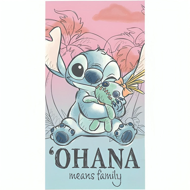 Disney Lilo un Stitch Nerātnais vannas dvielis, pludmales dvielis 70x140cm