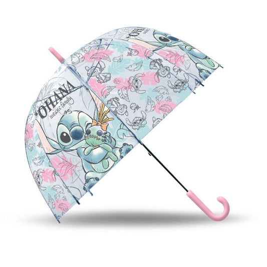 Disney Lilo un Stitch caurspīdīgs, manuāls lietussargs bērniem √ò70 cm