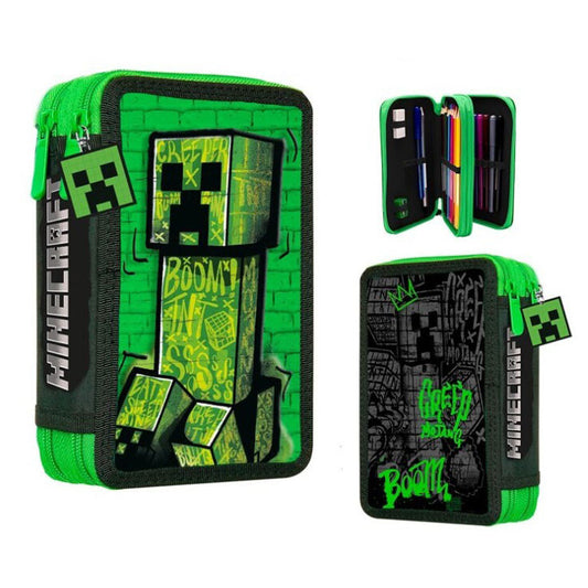 Minecraft Blocky Boom pildīts zīmuļu maciņš, 2 līmeņi