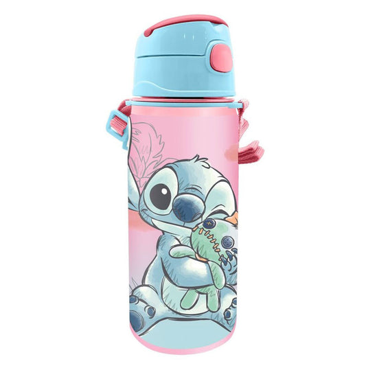 Disney Lilo un Stitch Nerātnā alumīnija pudele ar āķi 600 ml