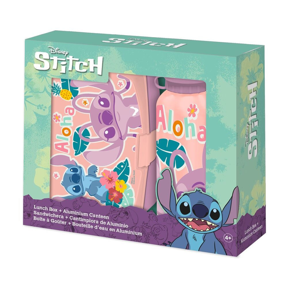 Disney Lilo un Stitch sviestmaižu kaste + alumīnija pudele komplekts