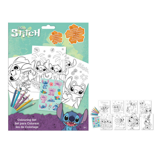 Disney Lilo un Stitch krāsojamais komplekts ar uzlīmēm