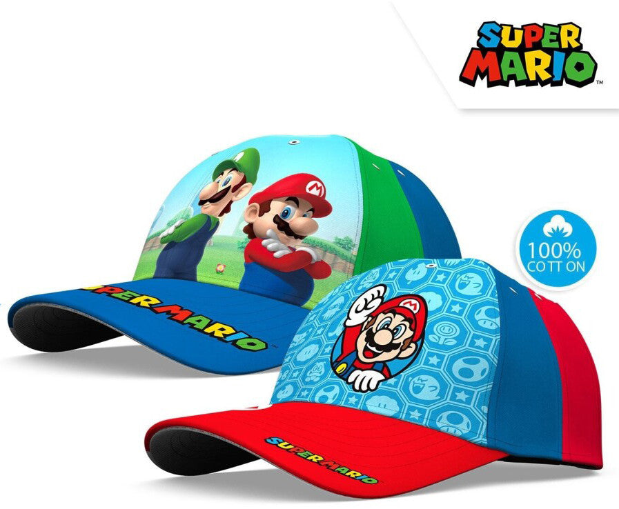 Super Mario un Luigi bērnu beisbola cepure 52-54 cm