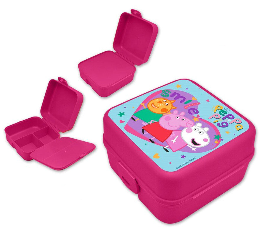 Peppa Pig Smile vairāku nodalījumu pusdienu kaste, sviestmaižu kaste