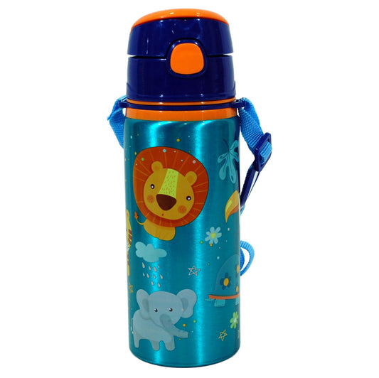 Jungle Jungle, dzīvnieku izcelsmes alumīnija pudele ar karabīni 600 ml