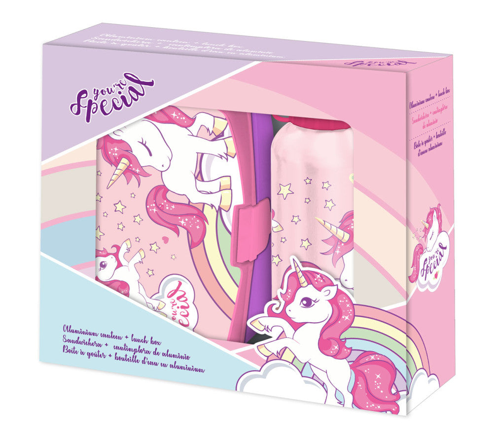 Unicorn Special sviestmaižu kaste + alumīnija pudeļu komplekts