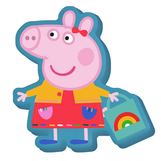 Peppa Pig iepirkšanās dekoratīvais spilvens 35 cm samts