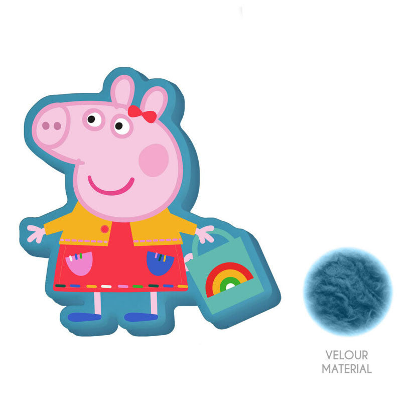 Peppa Pig iepirkšanās dekoratīvais spilvens 35 cm samts