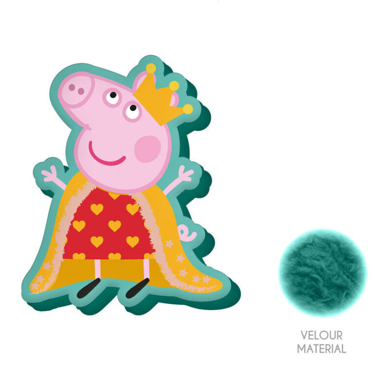 Peppa Pig Queen dekoratīvais spilvens 35 cm velūrs