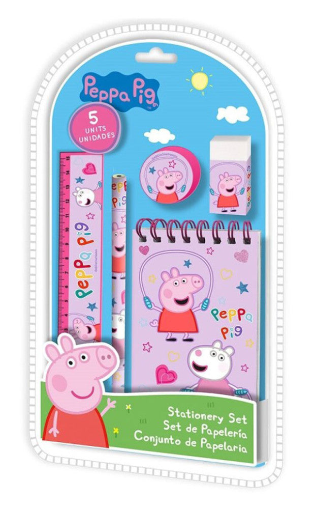Peppa Pig lecamauklas kancelejas piederumu komplekts 5 gab.