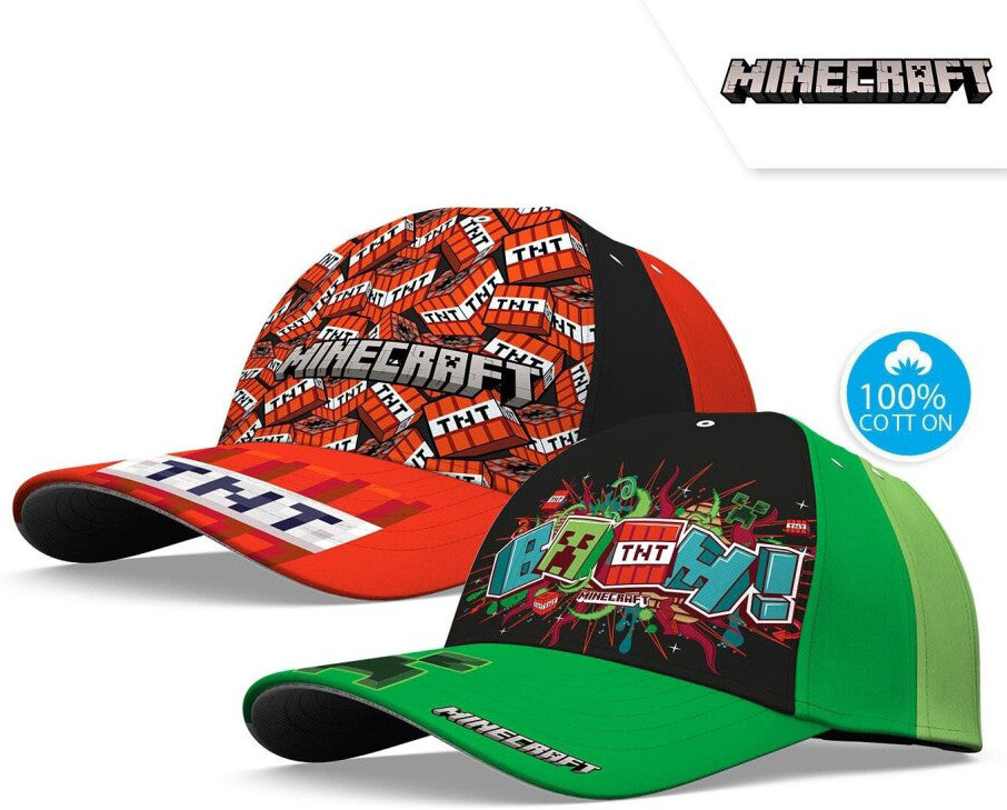 Minecraft TNT bērnu beisbola cepure 52-54 cm