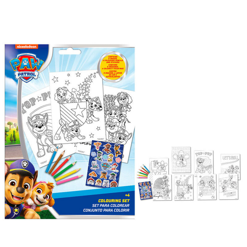 "Paw Patrol Duty Calls" krāsojamais komplekts ar uzlīmēm