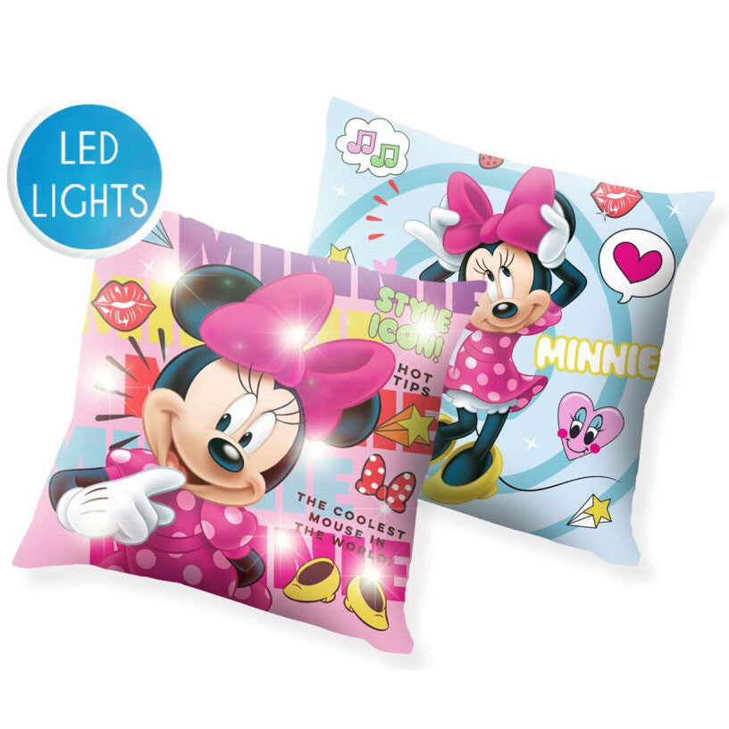 Disney Minnie LED gaismas spilvens, dekoratīvs spilvens 40x40 cm