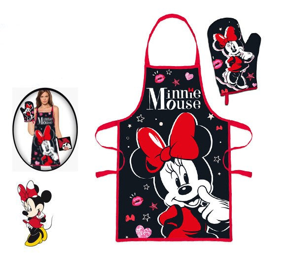 Disney Minnie Smooch sieviešu priekšautu komplekts (divdaļīgs)